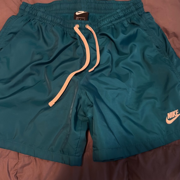 Nike Turquoise Swim Shorts - Picture 1 of 4